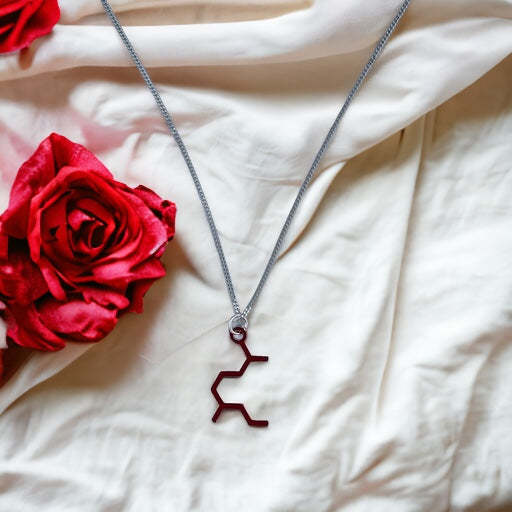 Rose Molecule - Science Earrings and Necklaces
