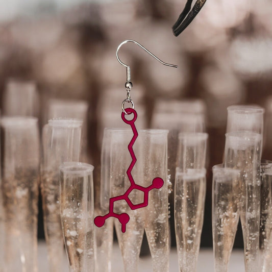 Champagne Molecule - Science Earrings and Necklaces