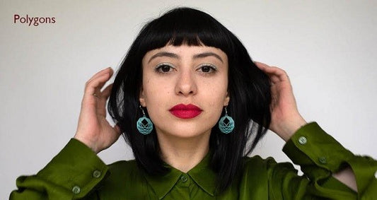 Nested Polygons - Science Earrings and Necklaces