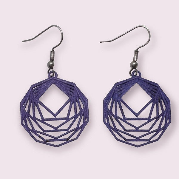 Nested Polygons - Science Earrings and Necklaces