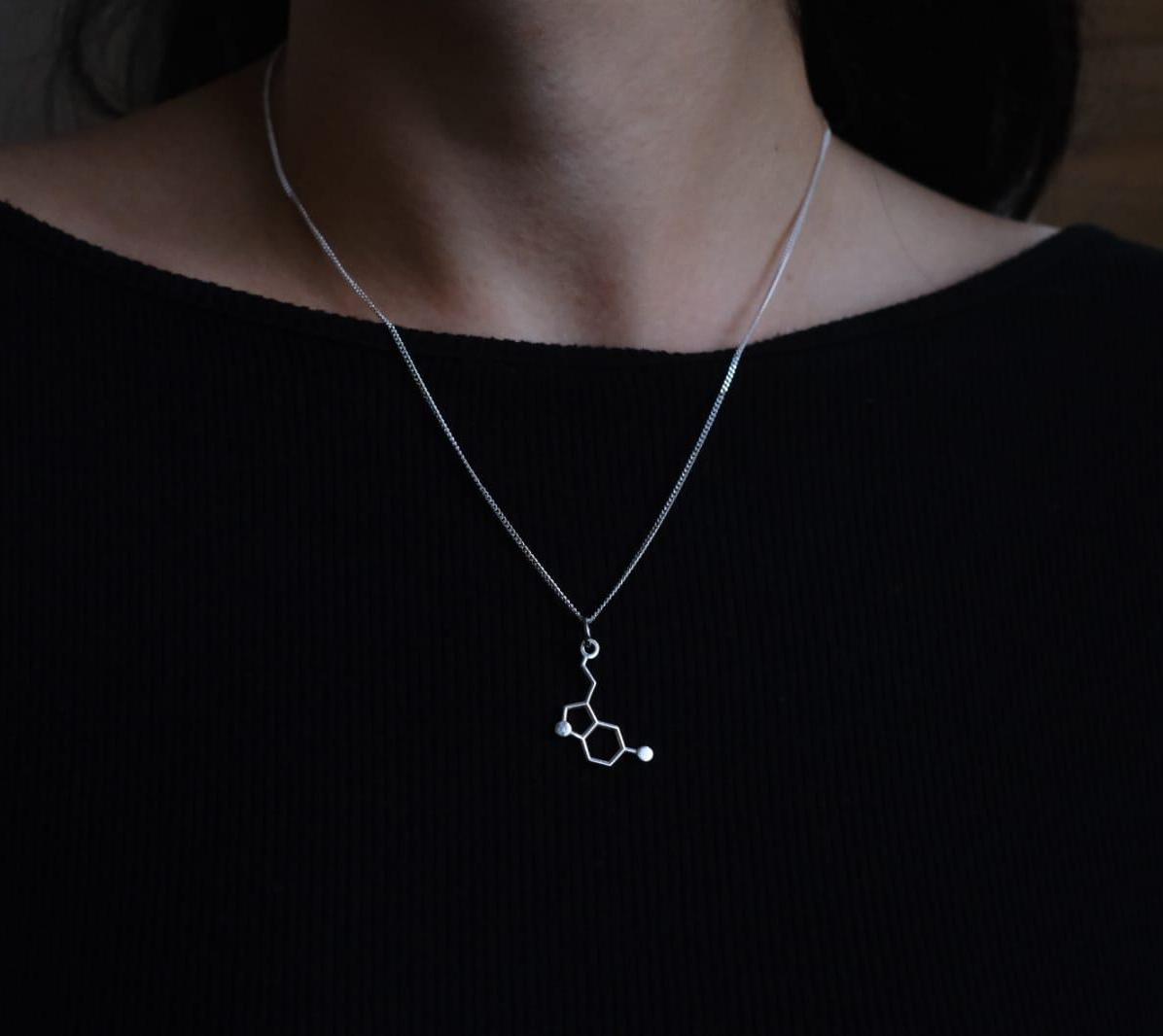 Serotonin Molecule - Science Earrings and Necklaces