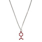 Cherry molecule necklaces hand-dyed in red