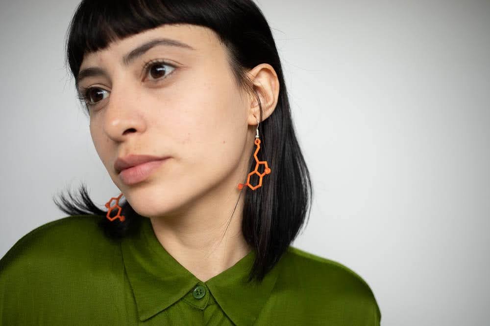 Serotonin Molecule - Science Earrings and Necklaces