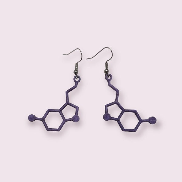 Serotonin Molecule - Science Earrings and Necklaces