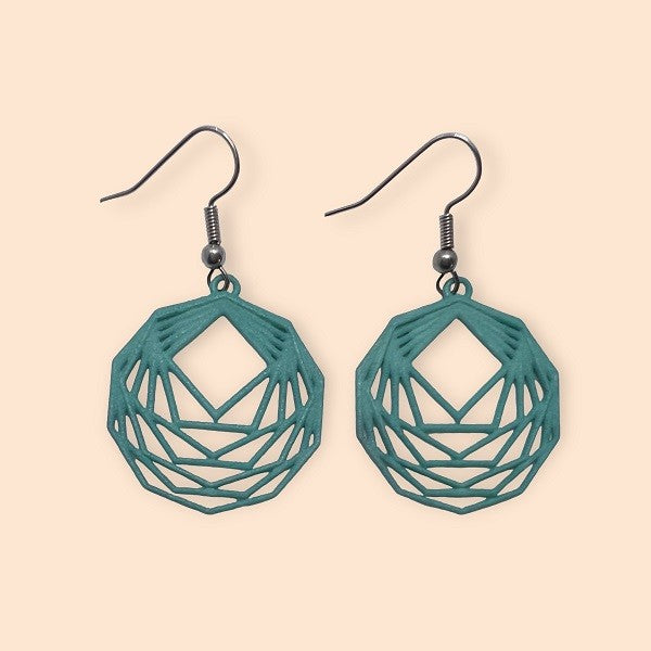 Nested Polygons - Science Earrings and Necklaces