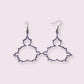 Mandelbrot Fractal Earrings and Necklaces in purple