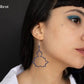 Mandelbrot Fractal Earrings in blue