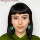 Pythagoras earrings - hand-dyed in six colours