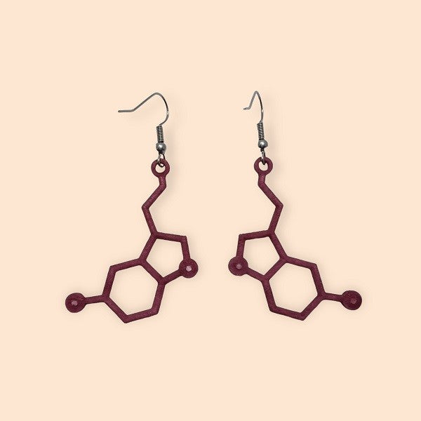 Serotonin Molecule - Science Earrings and Necklaces